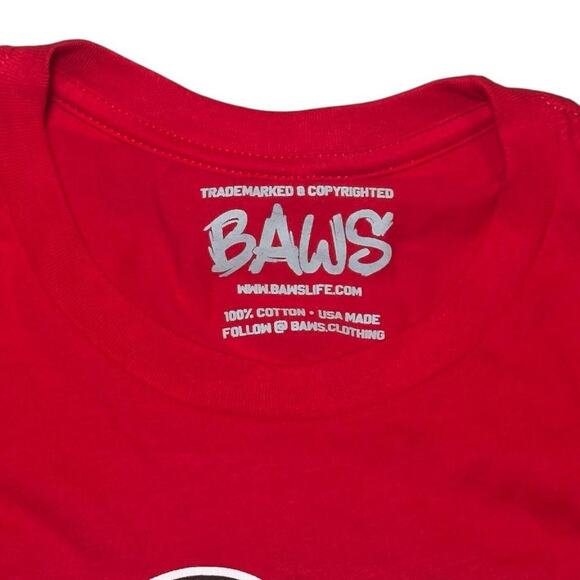 BAWS Lover Not a Fighter Tee – Red Neon Heart Graphic Streetwear (L) - Picture 3 of 3